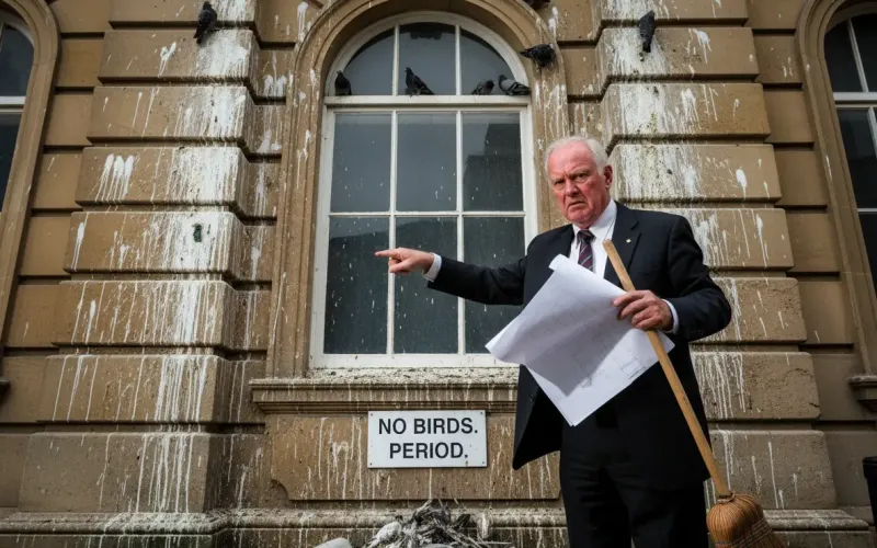 building owner frustrated over bird issues